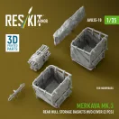ResKit Merkava Mk.3 rear hull storage baskets w/o cover (2 pcs) for HobbyBoss kit (3D Printed)