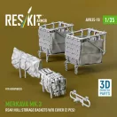 ResKit Merkava Mk.3 rear hull storage baskets w/o cover (2 pcs) for HobbyBoss kit (3D Printed)