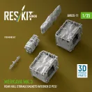 ResKit Merkava Mk.3 rear hull storage baskets w/cover (2 pcs) for Meng kit (3D Printed)