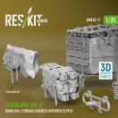 ResKit Merkava Mk.3 rear hull storage baskets w/cover (2 pcs) for Meng kit (3D Printed)