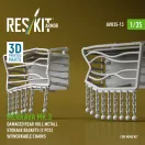 ResKit Merkava Mk.3 damaged rear hull metall storage baskets (2 pcs) w/workable chains for Meng kit (3D Printed)