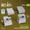 ResKit Merkava Mk.3 front & rear fenders with rear storage boxes (open pos.) for Meng kit (3D Printed)