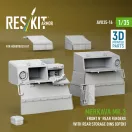 ResKit Merkava Mk.3 Front n' Rear fenders with Rear stowage bins (open) (3D Printed) for Hobby Boss