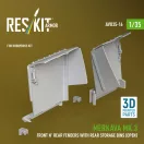 ResKit Merkava Mk.3 Front n' Rear fenders with Rear stowage bins (open) (3D Printed) for Hobby Boss