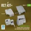 ResKit Merkava Mk.3 damaged front & rear fenders with rear storage boxes (open pos.) for Meng kit (3D Printed)