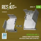 ResKit Merkava Mk.3 damaged front & rear fenders with rear storage boxes (open pos.) for Meng kit (3D Printed)