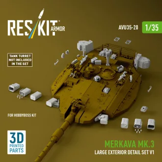   ResKit Merkava Mk.3 large exterior detail set V1 (3D Printed) for Hobby Boss