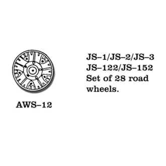   Friulmodel - JS-1 / JS-2 / JS-3 / JS-122 / JS-152 – 28 db futókerék fém kerékkészlet
