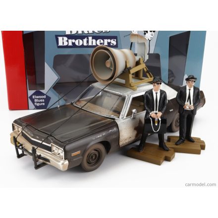 Autoworld DODGE MONACO BLUESMOBILE WITH THE HORN ON THE ROOF 1974 - WITH THE BLUES BROTHERS FIGURES