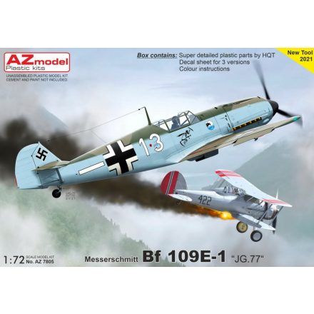 AZ Model Messerschmitt Bf-109E-1 'JG 77' makett