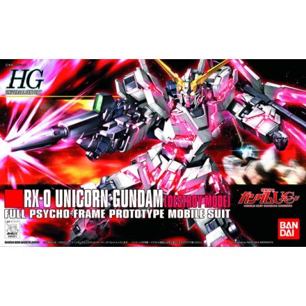 Bandai RX-0 Unicorn Gundam Destroy Mode makett