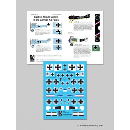 Blue Rider Publishing WW1 Captive Allied Aircraft matrica