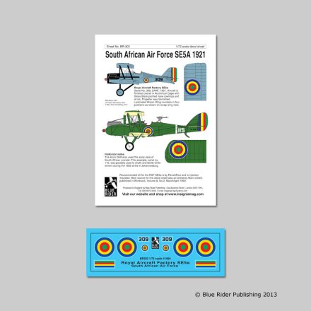 Blue Rider Publishing South African SE5a matrica