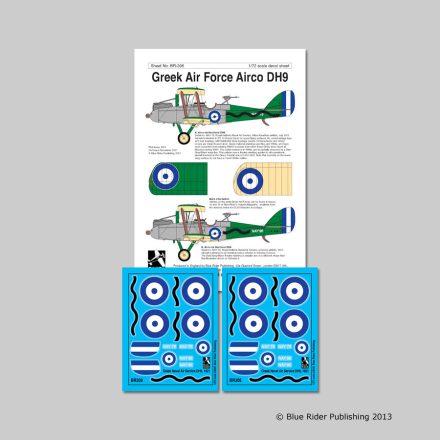 Blue Rider Publishing Greek Airco DH9 matrica