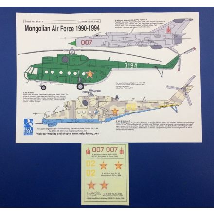 Blue Rider Publishing Mongolian Air Force matrica