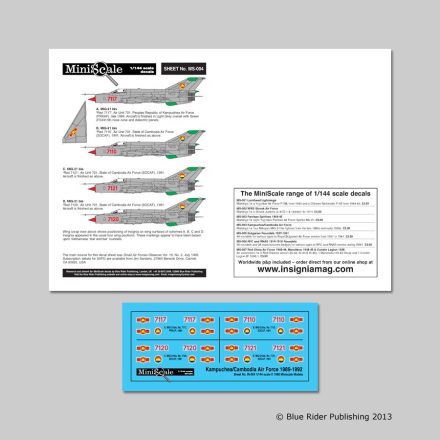 Blue Rider Publishing Khmer MiG-21s matrica