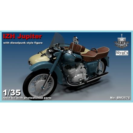 Balaton Modell Izs Jupiter dieselpunk stílusú női figurával makett