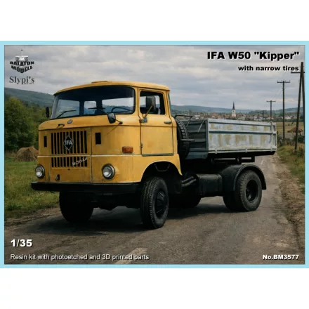 Balaton Modell IFA W50 dömper (keskeny gumikkal) makett