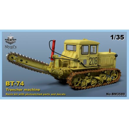 Balaton Modell BT-74 árokásógép makett