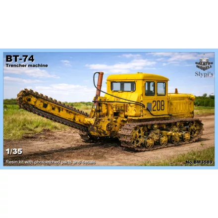 Balaton Modell BT-74 árokásógép makett