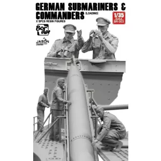   Border Model German Submarines & Commanders (Loading) 5 pcs Resin Figures figura készlet