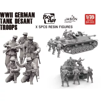   Border Model WWII German Tank Troops (5 pcs. Resin Figures) figura készlet