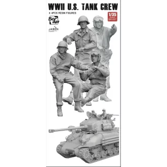 Border Model WW II U.S. Tank Crew (4 pcs) figura készlet