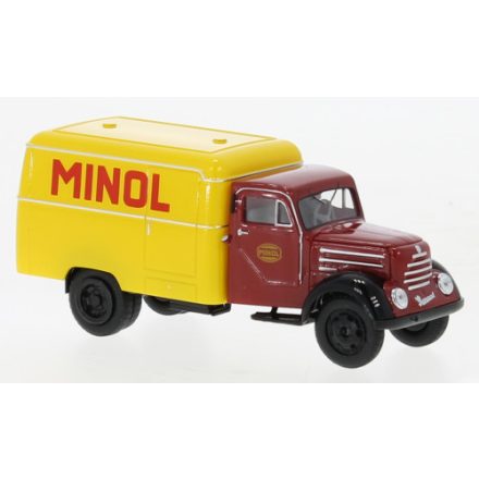 BREKINA Robur Garant box-wagon, Minol, 1953
