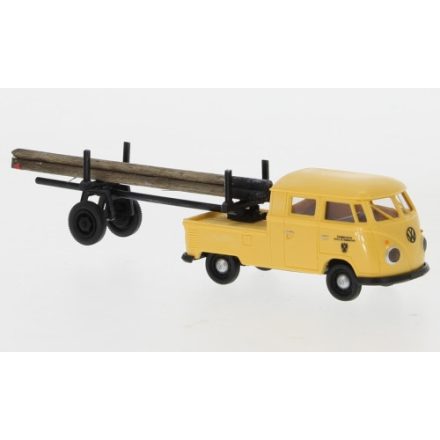 BREKINA VOLKSWAGEN T1b Doka with Nachläufer, Österreichische Post, with material loaded , 1960