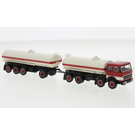 BREKINA FIAT 691 Millepiedi, red/white, Tankzug, 1970