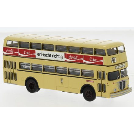 BREKINA BÜSSING D2U double decker, BVG - braune Brause, 1960