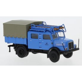   BREKINA IFA S 4000-1 Bautruppwagen, blue, German Post Studiotechnik, 1960