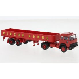   BREKINA Magirus 310 D 16 flatbed platform trailer-SZ, Circus Krone, 1974