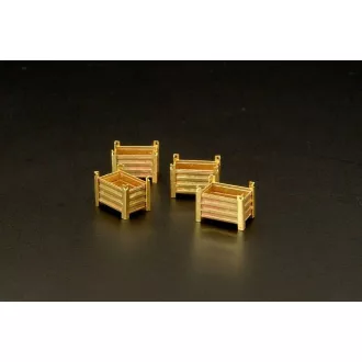   Brengun steel containers (4 pieces) repülő makett kiegészítő