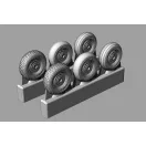 Brengun Spitfire 4 spoke wheels set (3 types of tires) repülő feljavító