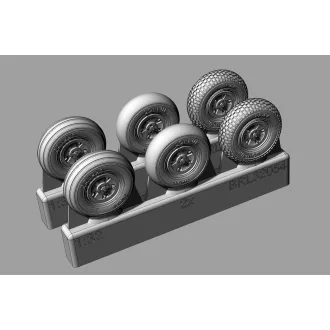   Brengun Spitfire 5 spoke wheels set (3 types of tires) repülő feljavító
