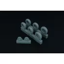 Brengun Spitfire 4 spoke wheels set (3 types of tires) repülő feljavító