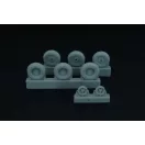 Brengun Spitfire 5 spoke wheels set (3 types of tires) repülő feljavító
