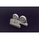 Brengun F4U Corsair Block Thread Wheels set repülő feljavító