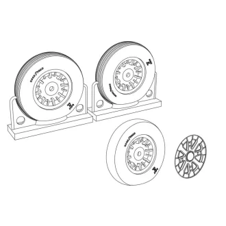   Brengun F4U Corsair Ribbed Thread Wheels set repülő feljavító