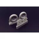 Brengun F4U Corsair Ribbed-Diamond Thread Wheels set repülő feljavító