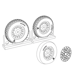   Brengun F4U Corsair Cross Thread Wheels set repülő feljavító