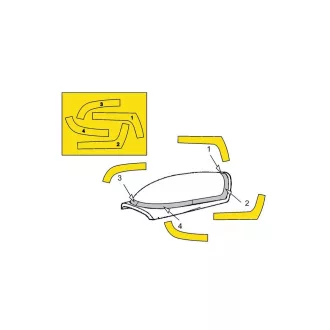   Brengun Extra EA-300L Canopy masks (Brengun kit) repülő makett kiegészítő