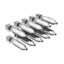Brengun US GP 100lb AN-M30A1 bombs (10pcs) repülő makett kiegészítő
