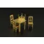 Brengun Table and chairs repülő makett kiegészítő