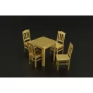Brengun Table and chairs repülő makett kiegészítő
