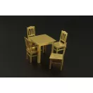 Brengun Table and chairs repülő makett kiegészítő