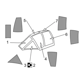   Brengun MXY-7 Ohka model 22 Canopy mask (Brengun kit) repülő makett kiegészítő