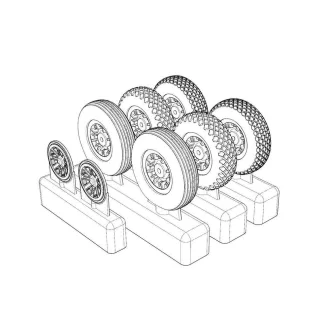   Brengun P-47N Wheels (3 type of pattern) repülő feljavító