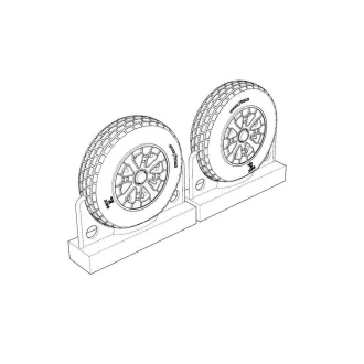   Brengun F4U Corsair Block Thread Wheels set repülő feljavító